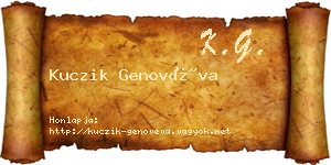 Kuczik Genovéva névjegykártya
